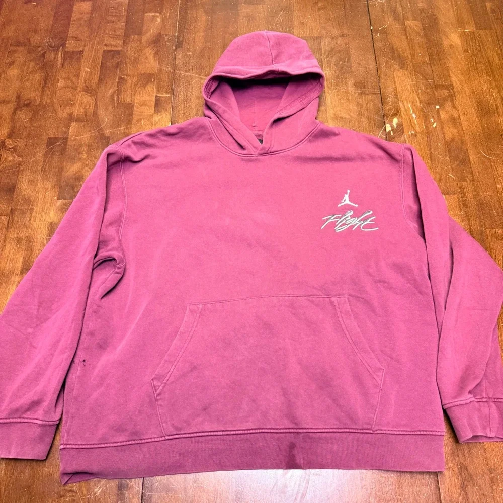 Jordan Flight‎ Hoodie Men XL Cherrywood Red DQ7505-680 Fleece Pullover